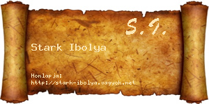 Stark Ibolya névjegykártya