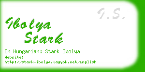 ibolya stark business card